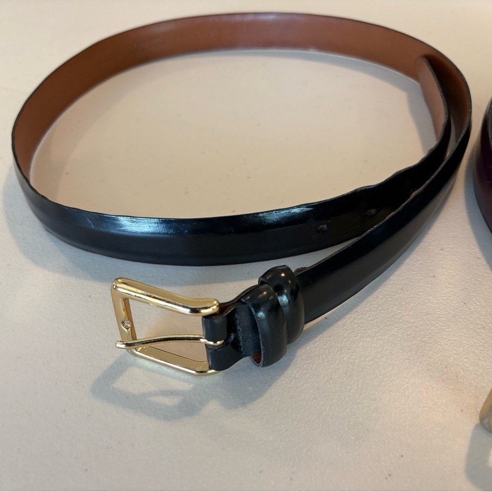 Cole Haan Men’s Black Leather Dress Belt Premium Quality Size 38